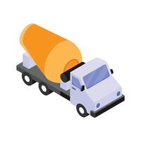 Look at this amazing icon of concrete mixer in modern style vector