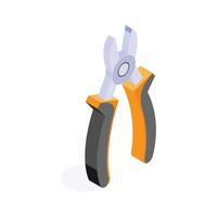 Sturdy pliers for gripping, cutting, or bending wires effectively vector