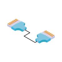 Ethernet cables for fast and reliable internet or network connections vector
