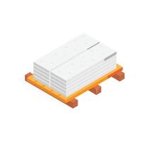 An amazing isometric icon of concrete Block, ready to use vector