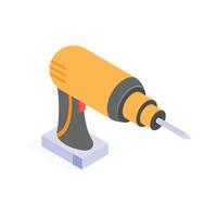 Get this easy to use icon of drill machine in modern style vector