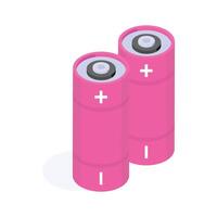 Rechargeable battery cell for powering electronic devices and tools vector