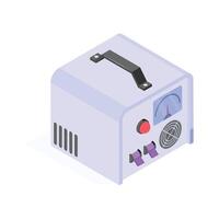 An isometric icon of stabilizer in modern style vector
