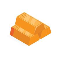 A captivating icon of gold bars, modern gold ingots design, finance related concept icon vector