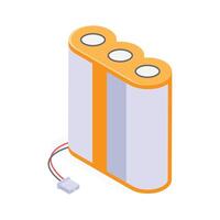 Rechargeable battery cell for powering electronic devices and tools vector