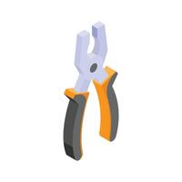Sturdy pliers for gripping, cutting, or bending wires effectively vector