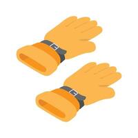 Protective gloves for workers handling tools and materials vector