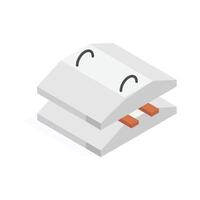Creatively crafted isometric icon of concrete blocks, ready to use vector
