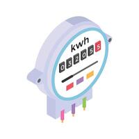 Get this editable design of electricity meter in modern style vector