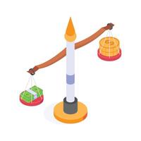 Take a look at this amazing icon of financial balance in modern style vector