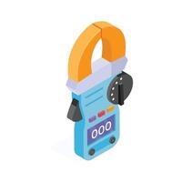 Get this amazing icon of clamp meter in modern style vector