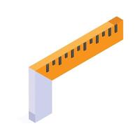 A scale for precise measurements on construction sites vector