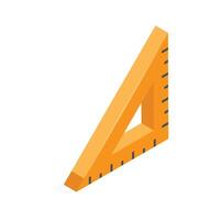 Measurement tool, a modern isometric icon of triangular ruler vector