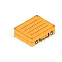 A secure locked briefcase for storing valuable items or cash vector