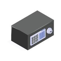 A secure digital vault for storing money or valuables safely vector