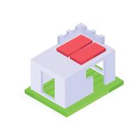 A modular house model showcasing modern construction techniques vector