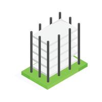 Get this amazing icon of building framework in trendy style vector