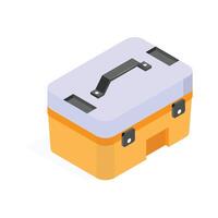 Portable toolbox for storing and organizing repair tools securely vector