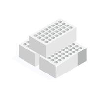 An amazing isometric icon of concrete Block, ready to use vector