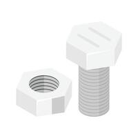 Metal fasteners essential for securing various constructions vector