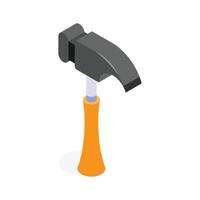 Versatile hammer for nailing, assembling, and demolition tasks vector