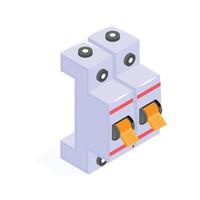 Electrical circuit breaker for preventing overcurrent and short circuits vector