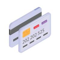 Atm card design in modern style, card for online payments and cash withdrawal vector