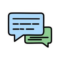 Speech bubble , Social media message filled style editable outline icon vector