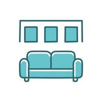Sofa icon isolated on white background for your web and mobile app design, Couch logo concept vector