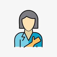 Woman icon. illustration. Flat design style. Business concept. vector