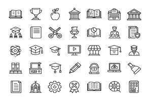 University learning icon line art design vector