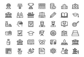 University Studie Icon Line Art Concepts vector