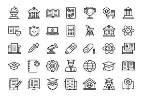 University Studie Icon Line Art Graphics vector