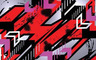 a red and black background with a geometric pattern vector