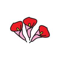 Tulip flowers are a combination of pink, yellow and blush vector