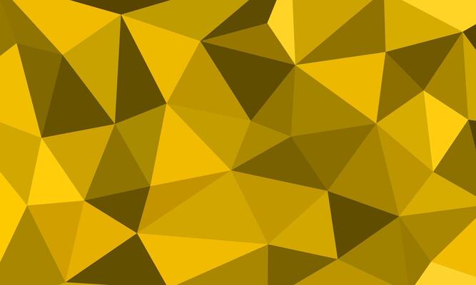 Flat polygonal background. Modern geometric triangle pattern design elements in dark yellow color