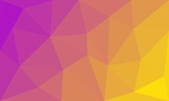 Abstract geometric polygon background. Bright magenta and yellow gradient atmosphere template for banner, digital, web, cover, greeting, poster, decoration, display, advertising, surface, celebration vector
