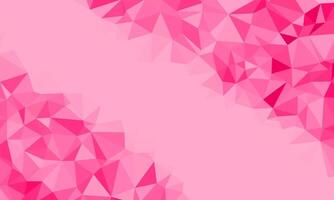 Pink light flat polygon abstract shape. Irregular triangle pattern element texture design. Suitable for backdrop banner, cover, website, advertising, idea, decoration, page, greeting, invitation vector