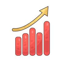 Illustration of growth chart vector