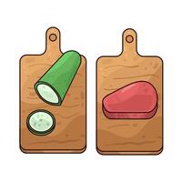 Illustration of Separate Meat and Veggies vector