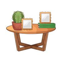 illustration of cactus and photo frame vector