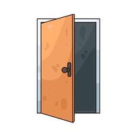 Illustration of open door vector