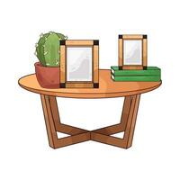 cactus and photo frame illustration vector