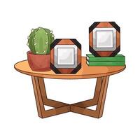 cactus with photo frame illustration vector