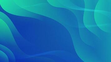 Abstract Blue Green Gradient Waves Background Design Template vector