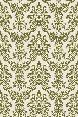 Seamless Luxurious Antique Baroque Damask Pattern On Ivory Background