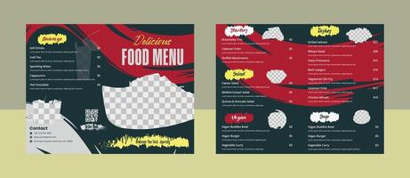 Fast Food Menu Template Design A4 Size Restaurant cafe menu, template design, Set A4 menu editable Pamphlet brochure Elegant Layout Leaflet Abstract sale cover background design vector