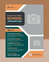 Modern Trendy Education Flyer Design Editable Template use for multipurpose, Education color, School brochure Design Admission Going on Concept vector