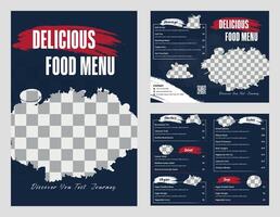 Abstract sale cover background design Food Menu Template Design A4 Size Restaurant cafe menu, template design, Set A4 menu editable Pamphlet brochure Elegant Layout Leaflet vector