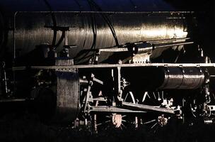 Conceptual low key shot of a historic steam engine photo